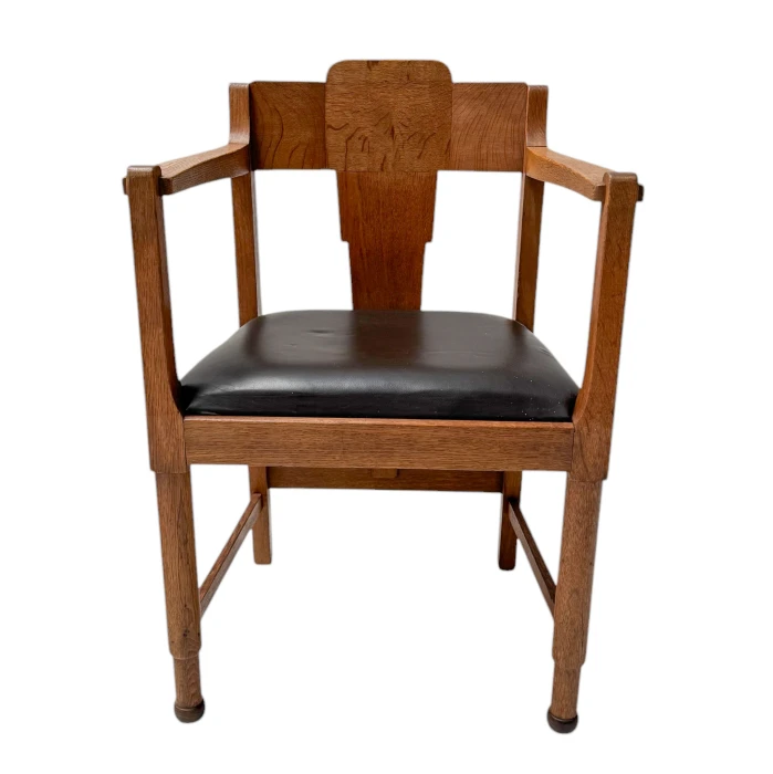 Two Art Deco Amsterdamse School Armchairs, by Frits Spanjaard, 1920s